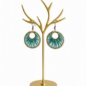 Elegant Turquoise Hoop Earrings